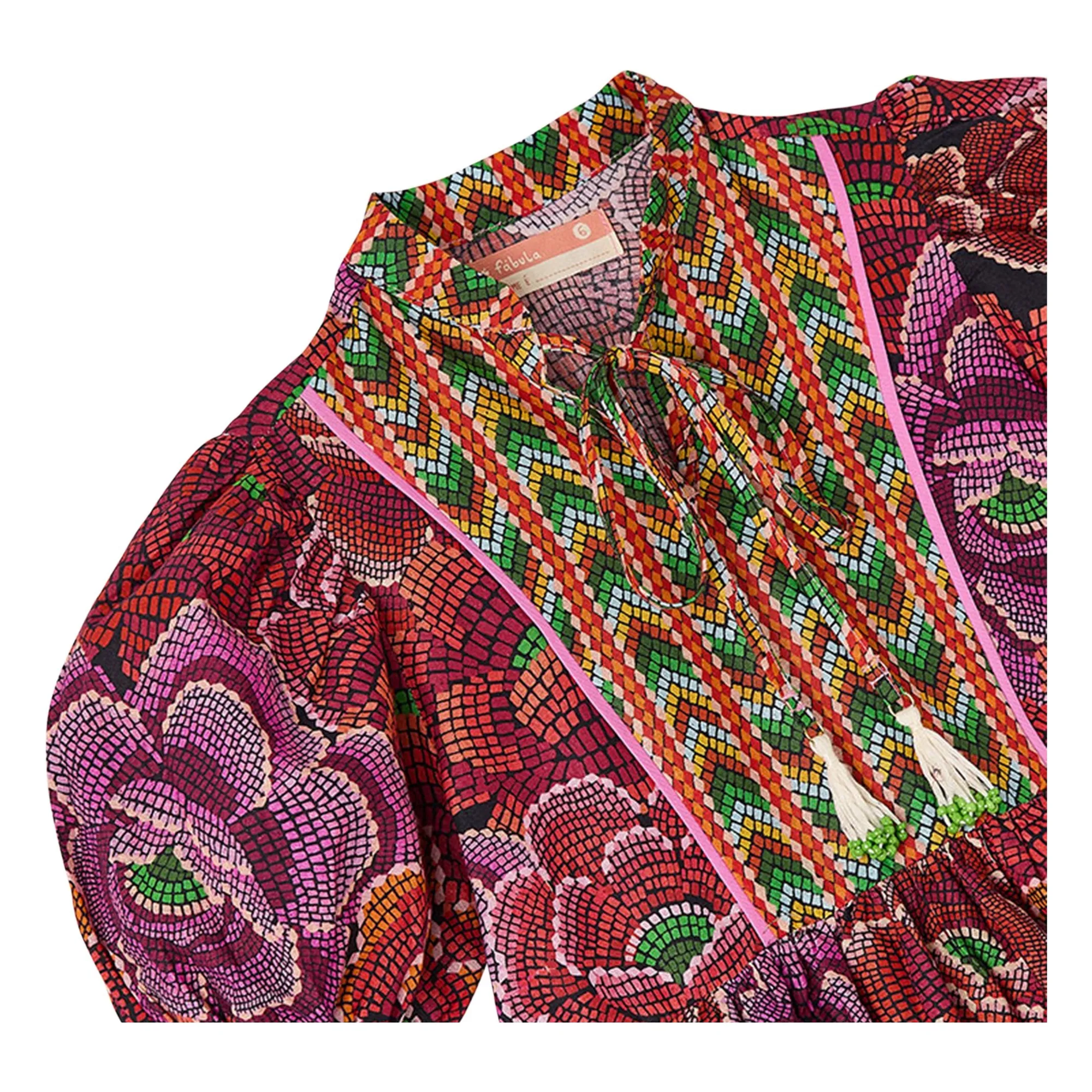 Robe Nina Fleurie | Rouge- Image produit n°3