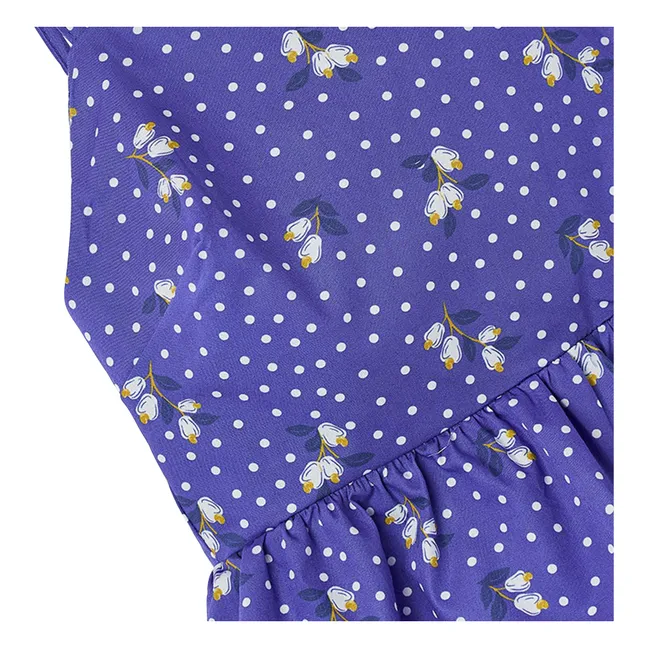 Top Volants Pois | Bleu