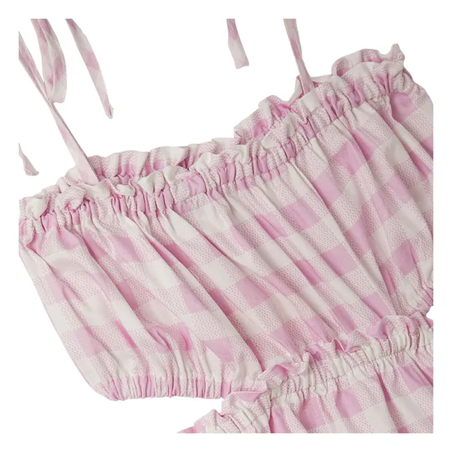 Cut Vichy dress | Pale Pink