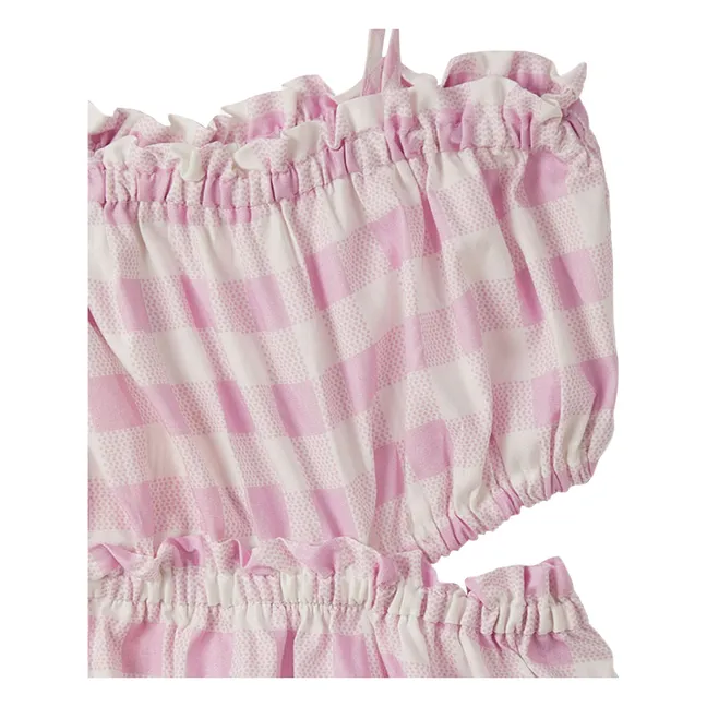 Cut Vichy dress | Pale Pink