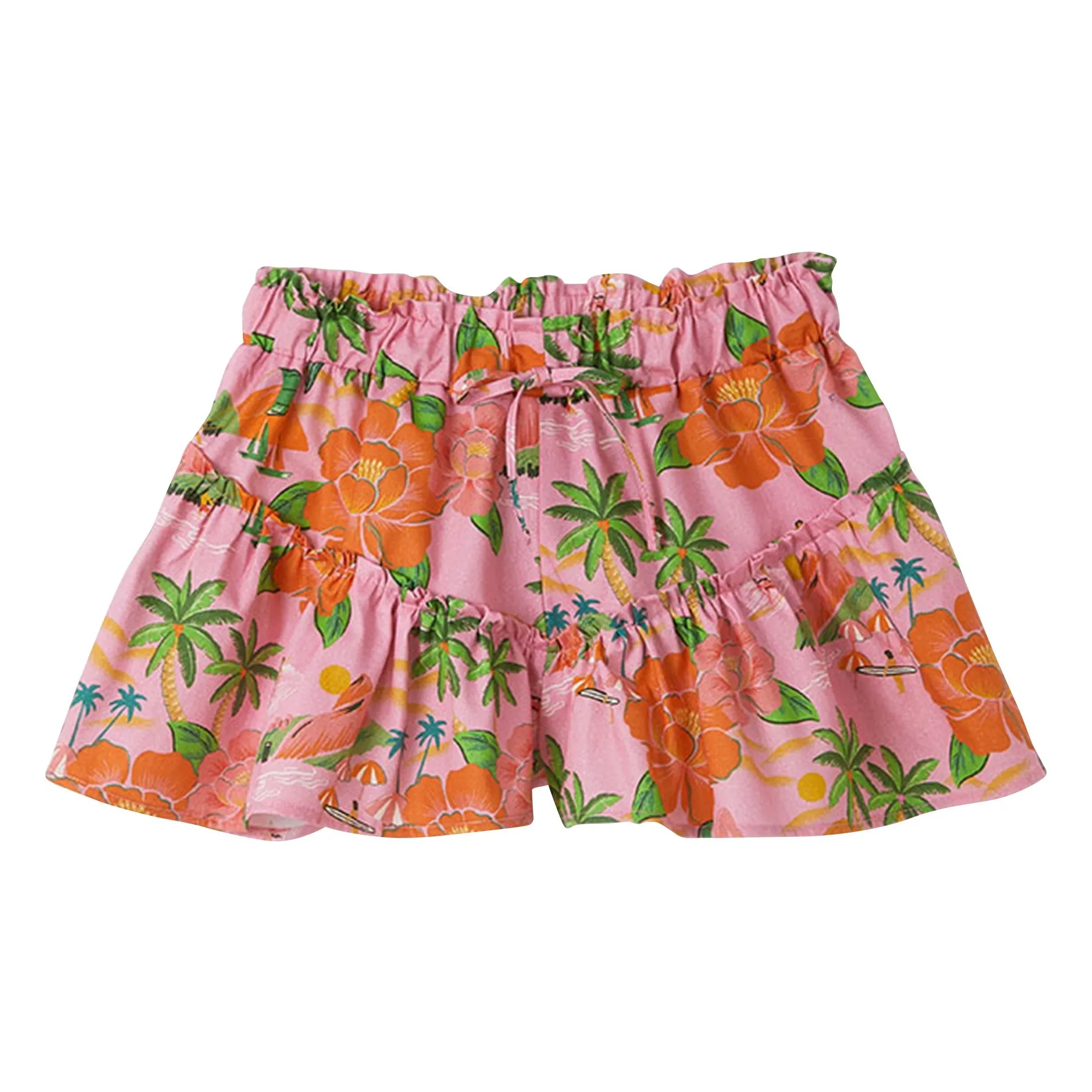 Short Rio Fleurs | Rose- Image produit n°0