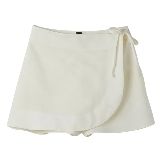 Jupe Short Nœud | Blanc