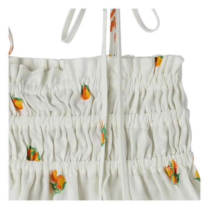 Top naranja fruncido | Blanco- Imagen del producto n°1