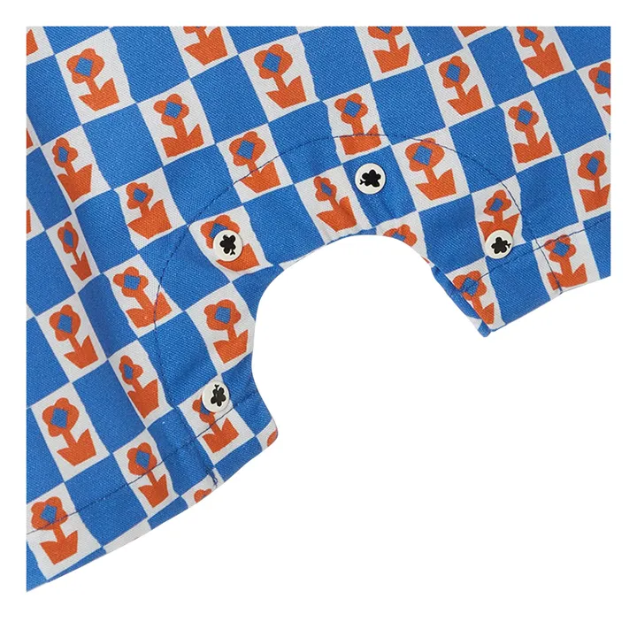 Pelele con volantes Damiers Flowers | Azul- Imagen del producto n°1