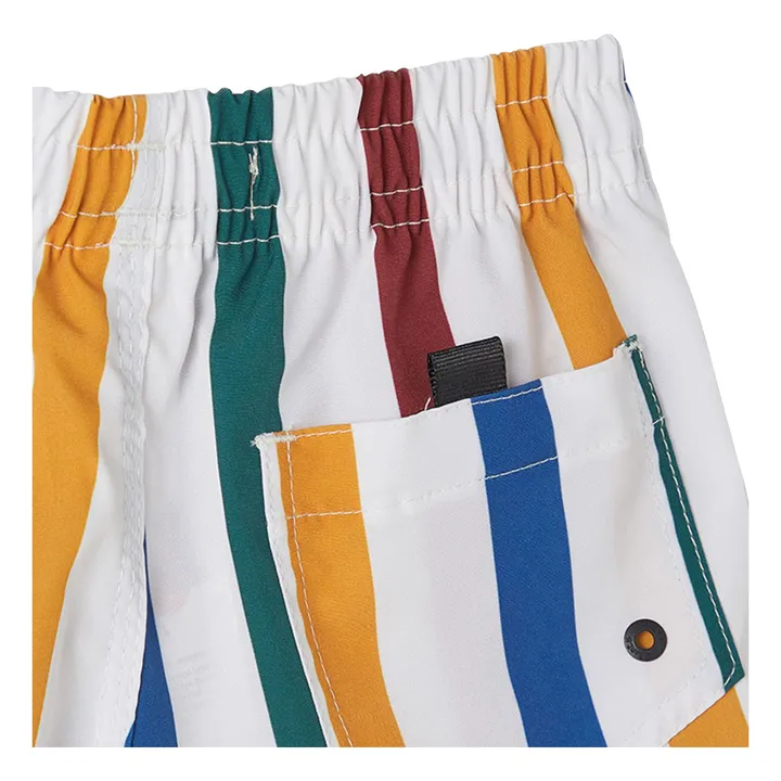 Short de Bain Nino Rayé | Blanc- Image produit n°2