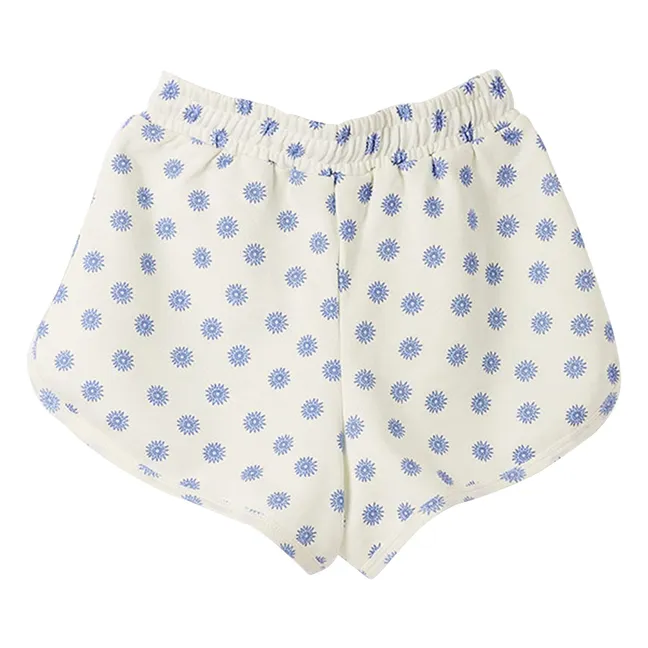 Polka dot fleece shorts | White