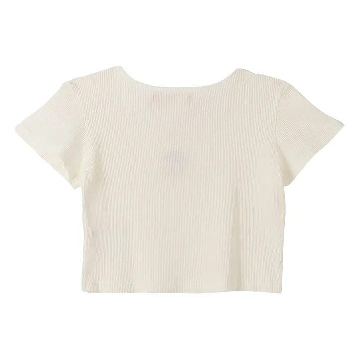 Camiseta acanalada Cherry | Blanco- Imagen del producto n°3