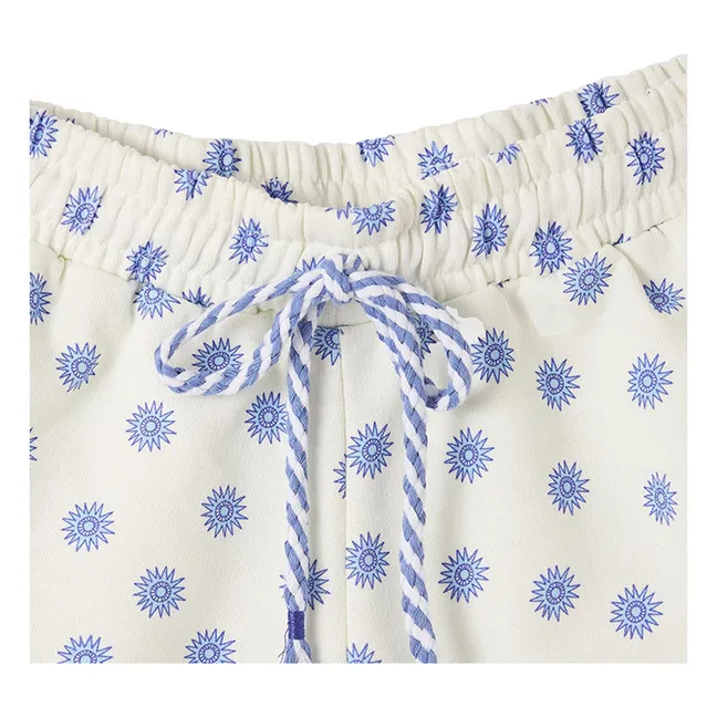 Short Molleton Soleils | Blanc