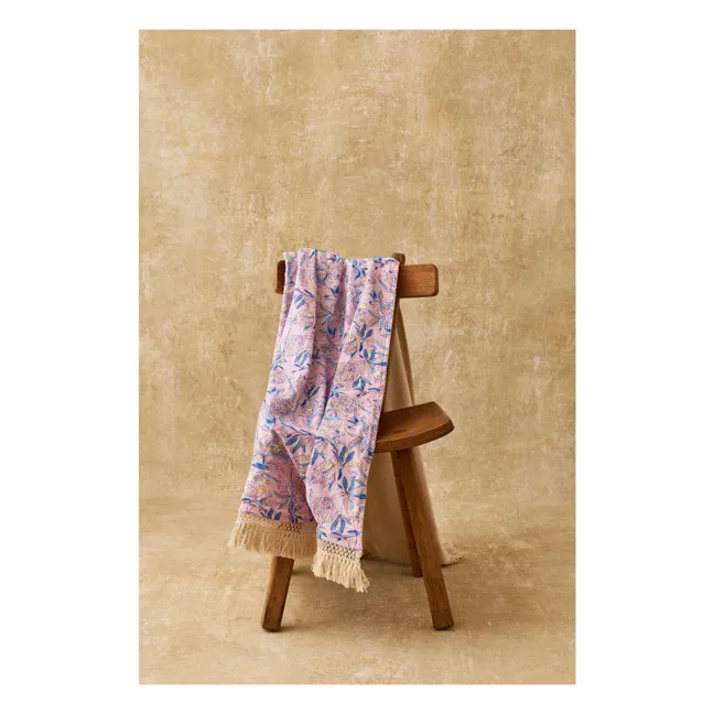 Lana beach towel in organic cotton | Pale Pink
