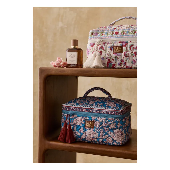 Laety toiletry bag in organic cotton | Blue- Product image n°1