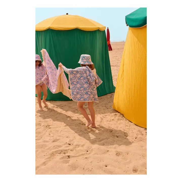 Mael bath poncho in organic cotton | Blue- Product image n°3