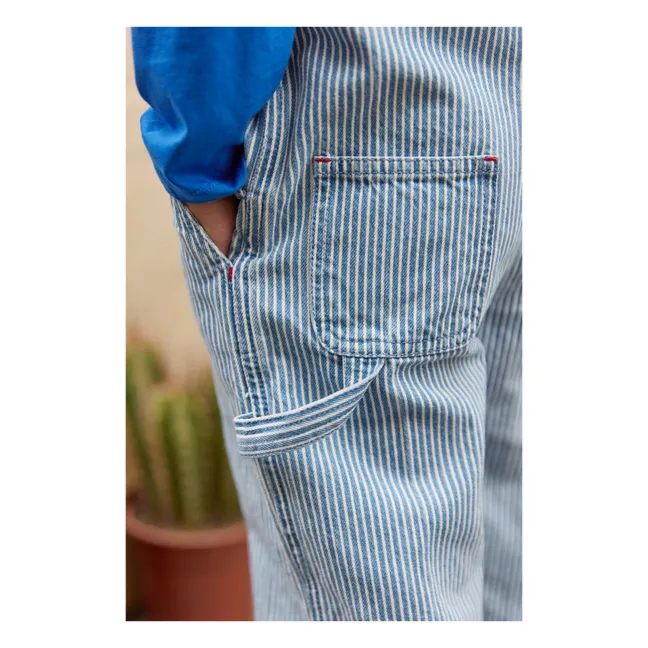 Salopette Nope Rayée | Bleu