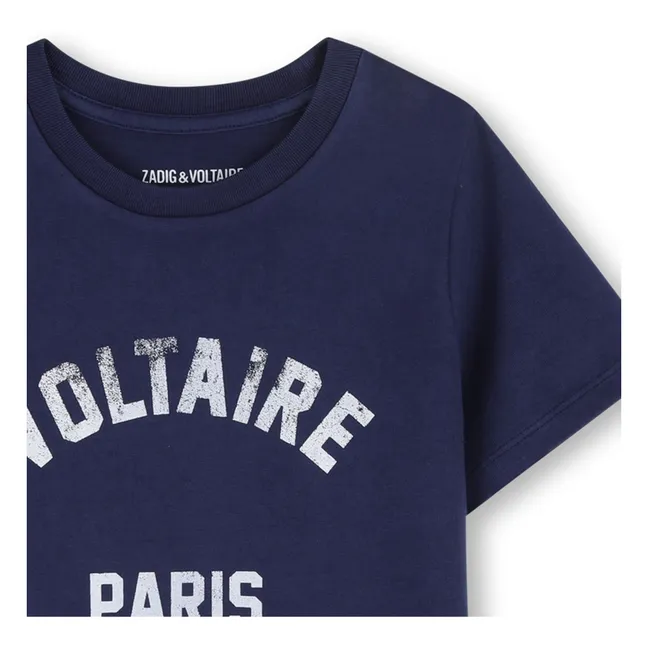 Robe T-shirt Paris | Bleu foncé