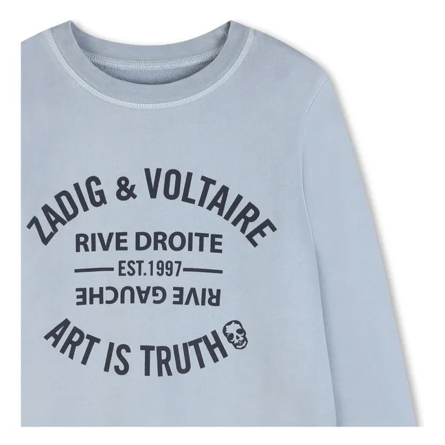 Sudadera con logotipo Art Is Truth | Azul Pálido