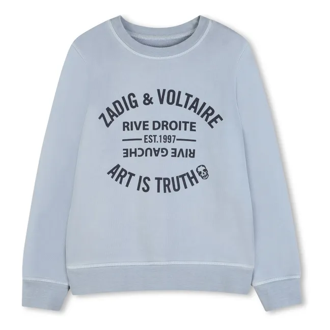 Sudadera con logotipo Art Is Truth | Azul Pálido