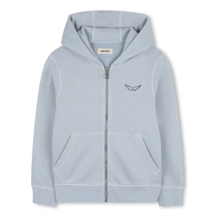 Sudadera con cremallera Make More Art | Azul Pálido- Imagen del producto n°3