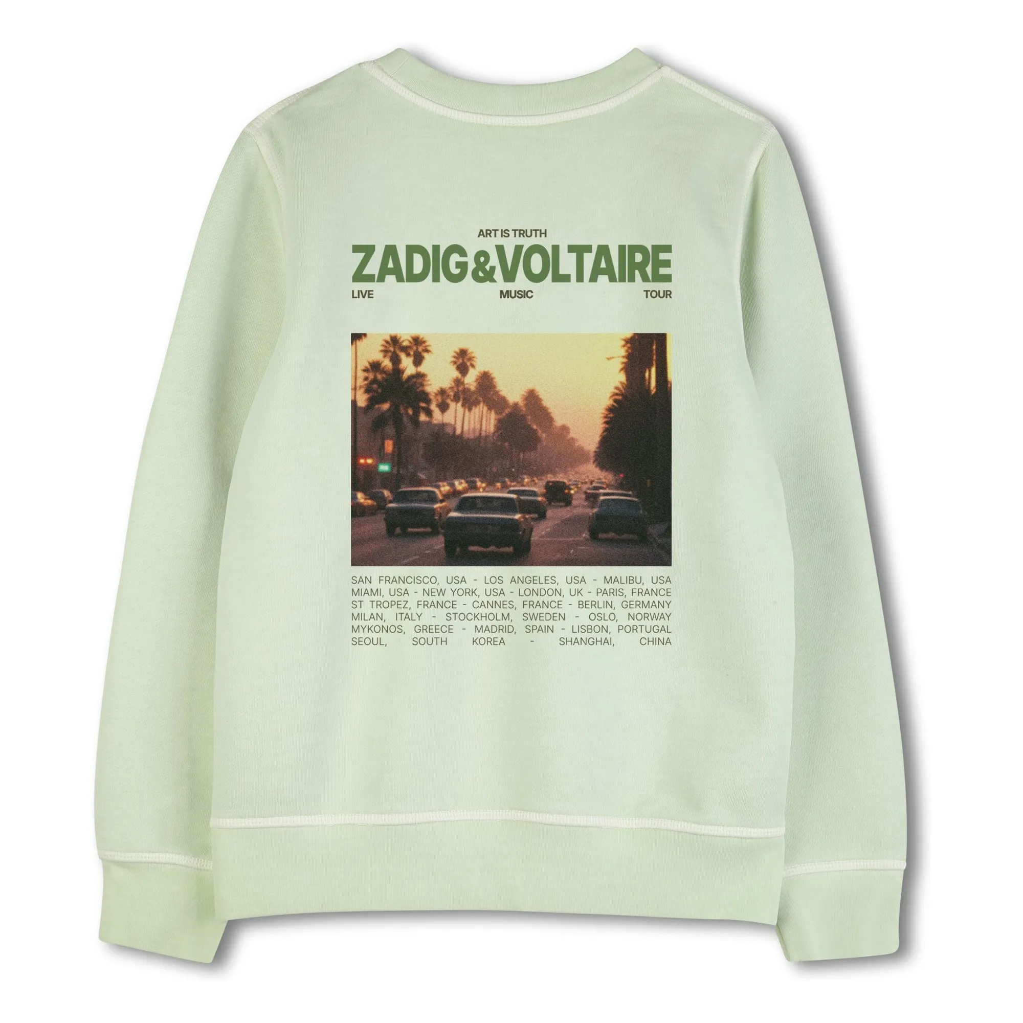 Zadig & Voltaire Pale Green Sweat Art Is Truth