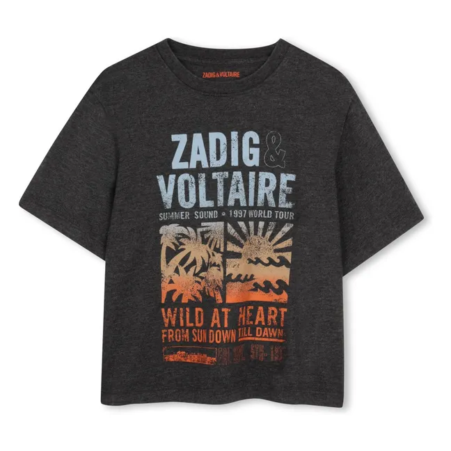 T-shirt Wild At Heart | Gris anthracite