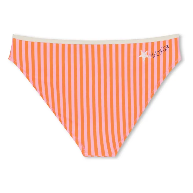 Tag Stripe Swimsuit | Pink