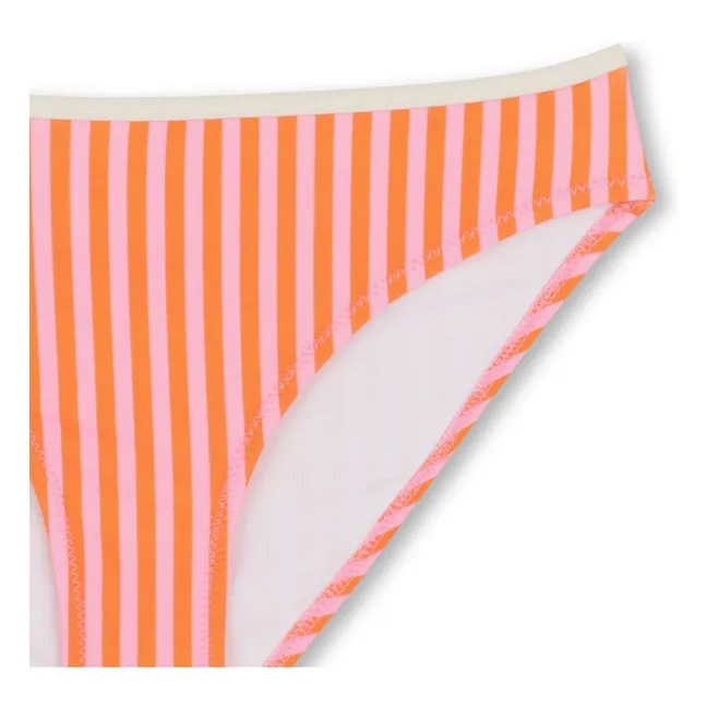 Tag Stripe Swimsuit | Pink