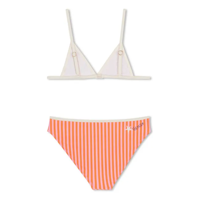 Maillot de Bain Tag Rayé | Rose