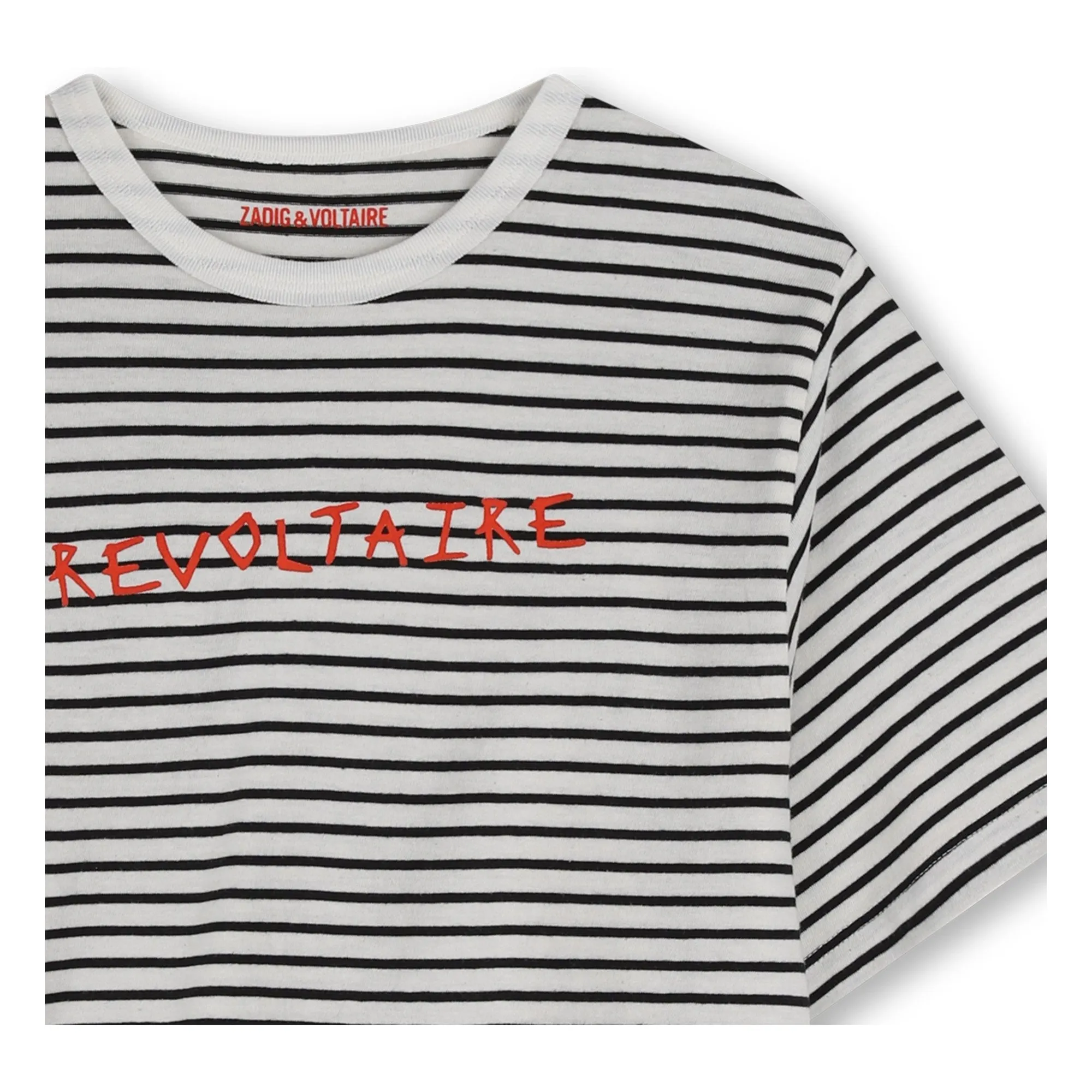 T-shirt Revoltaire Rayé  | Ecru- Image produit n°2