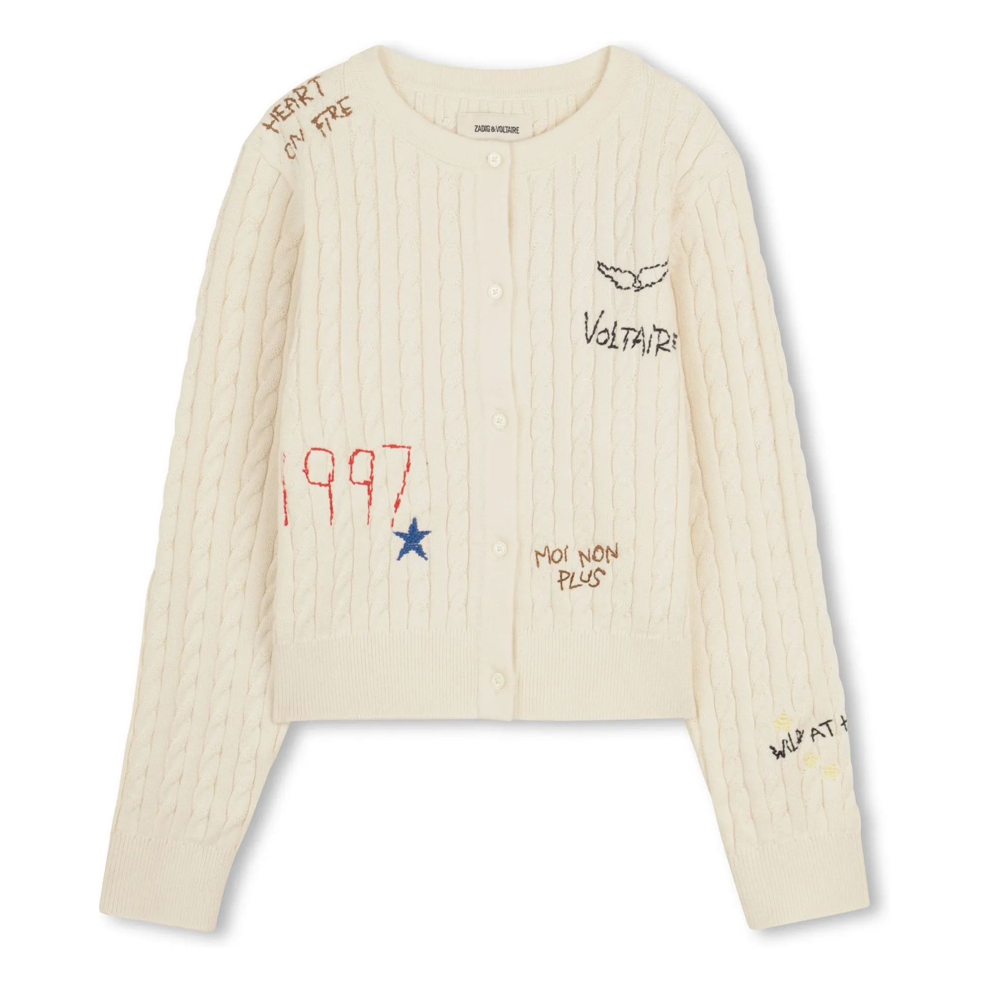 Zadig & Voltaire Ecru Tag Twisted Cardigan