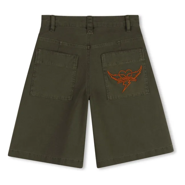 Bermuda Poches Rabats | Vert kaki