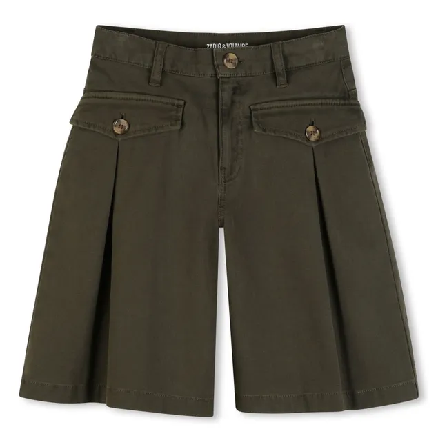 Bermudas con bolsillos con solapa | Verde Kaki