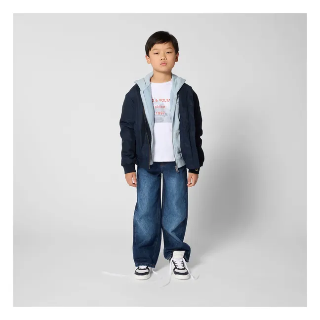 Make More Art Zipped Sweatshirt | Pale blue