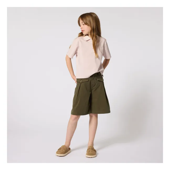 Bermudas con bolsillos con solapa | Verde Kaki