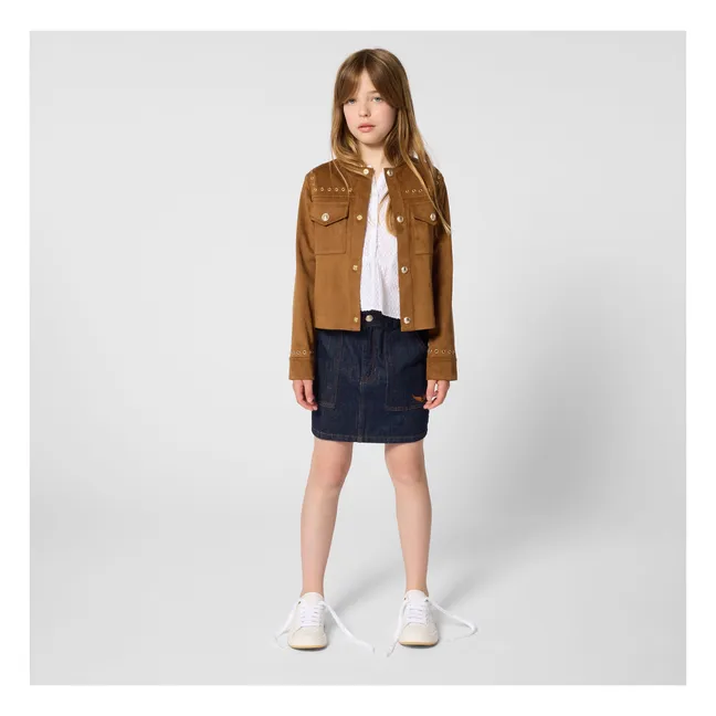 Dobby Button-down Blouse | White