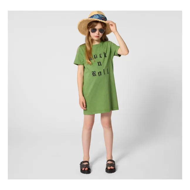Vestido camiseta Rock N Roll | Verde