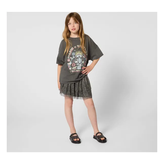 Camiseta oversize I Want Magic | Gris Oscuro