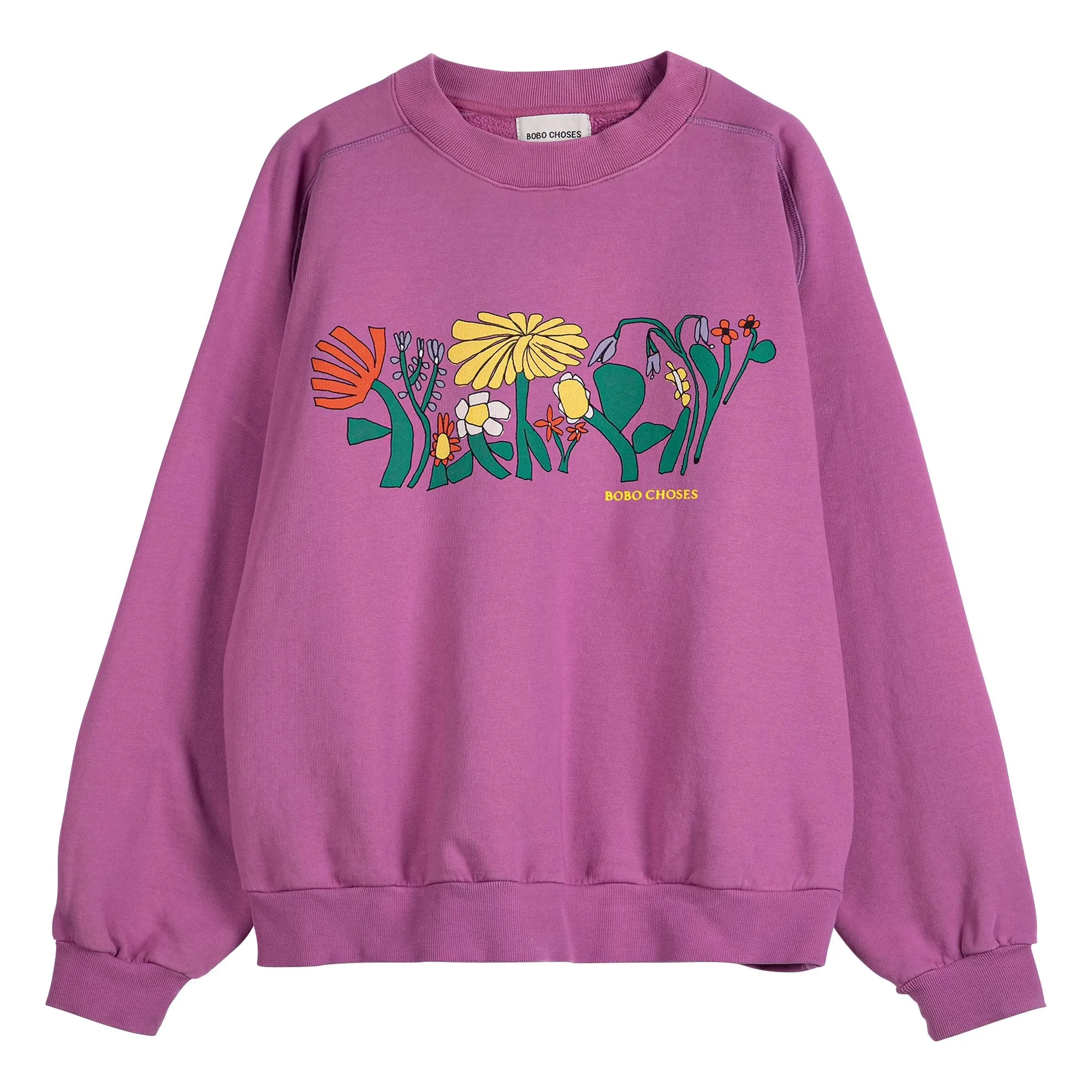 Bobo Choses Purple Sweat Color Herbalis Organic Cotton