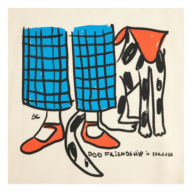 Sweat Dog Friends Coton Bio | Ecru