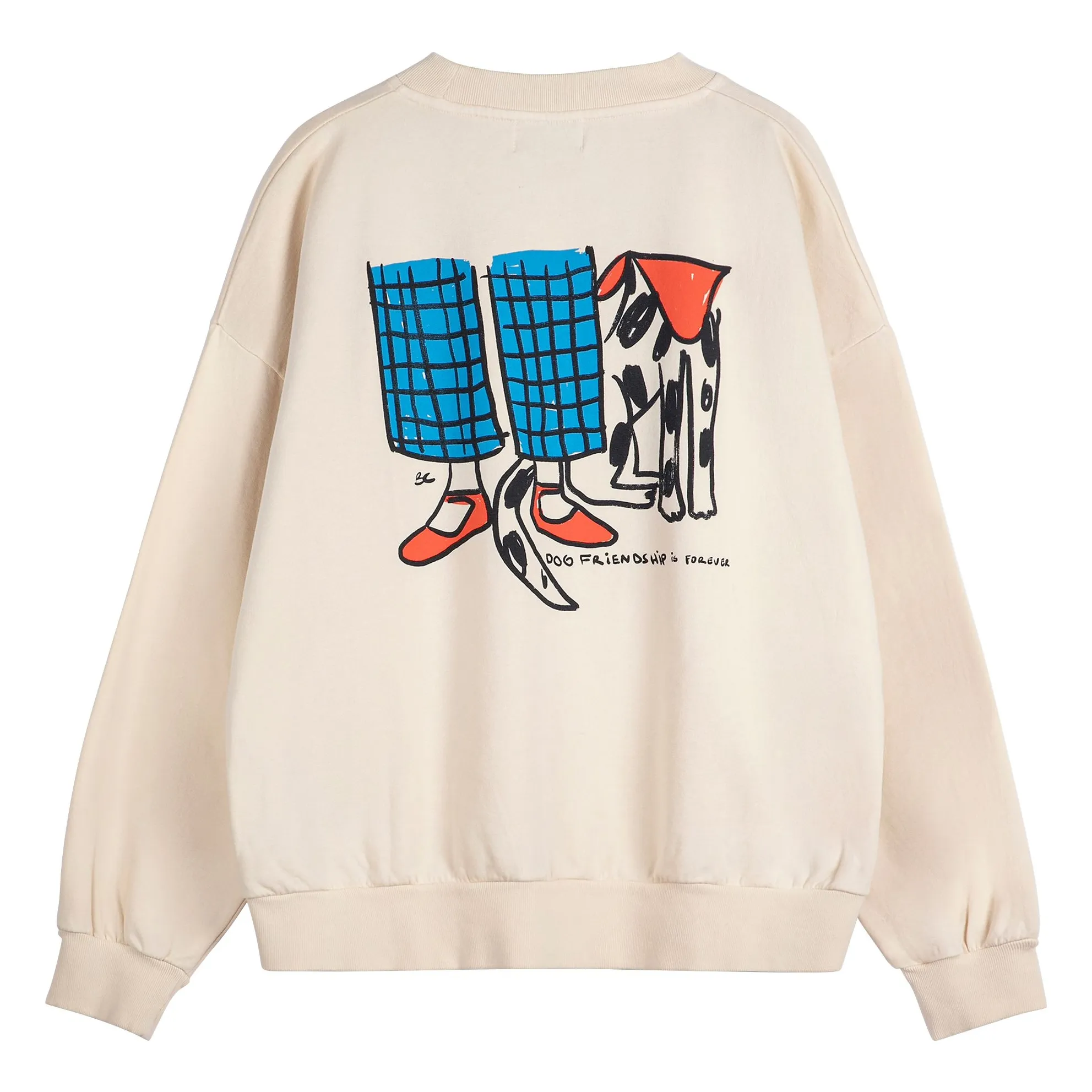 Bobo Choses Ecru Dog Friends Organic Cotton Sweatshirt