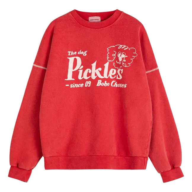 Sweat Pickles the Dog Coton Bio | Rouge