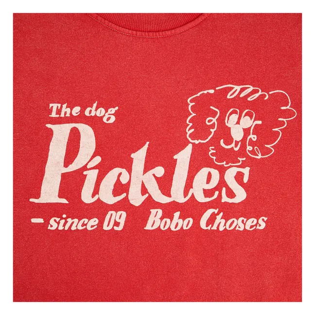 Sweat Pickles the Dog Coton Bio | Rouge