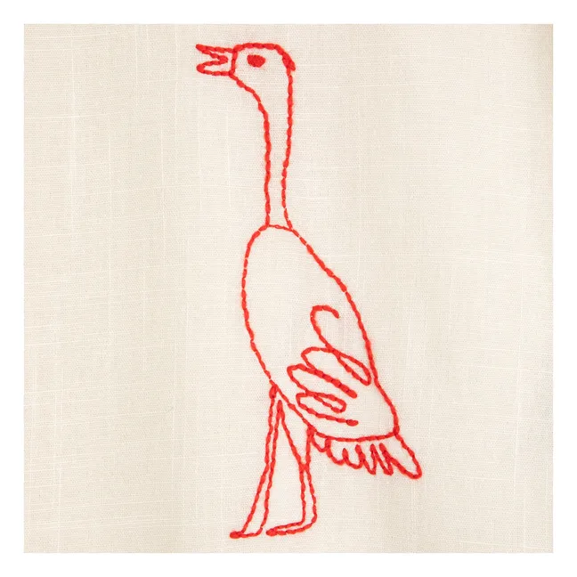 Blouse Brodée Coton Bio | Crème