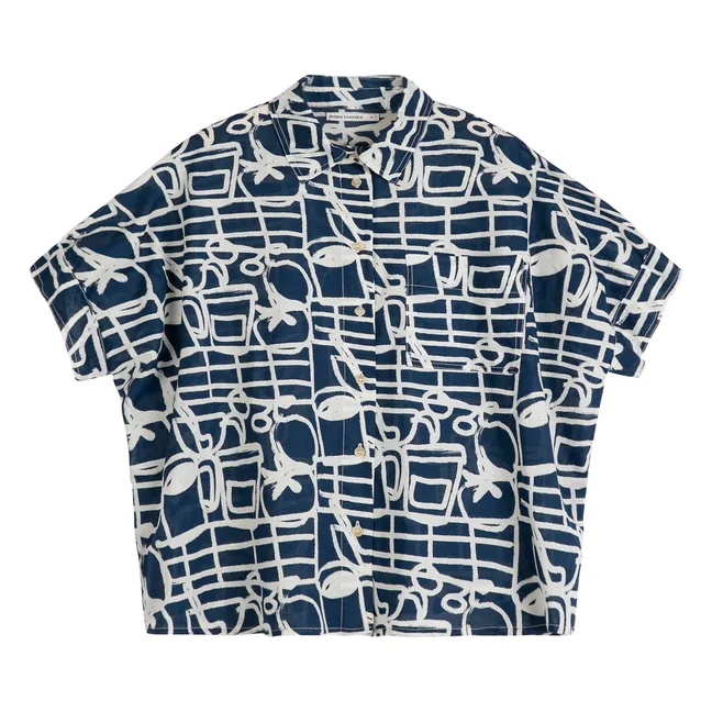 Chemise Cookery Festival Coton Bio | Bleu marine