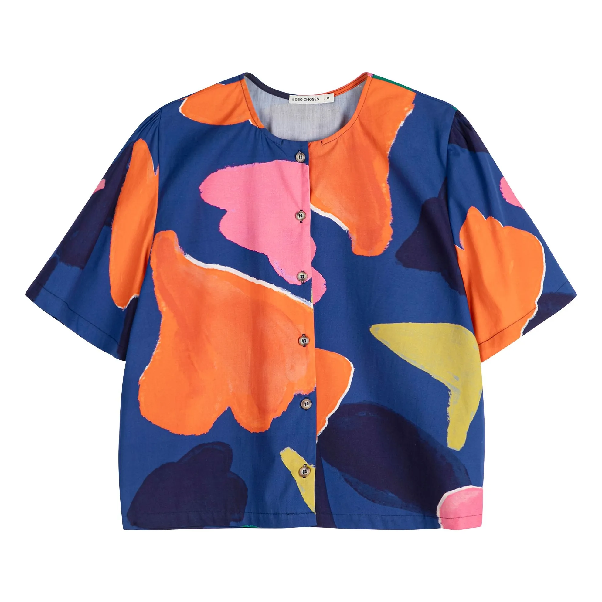 Bobo Choses Pink Blooming Color Organic Cotton Blouse