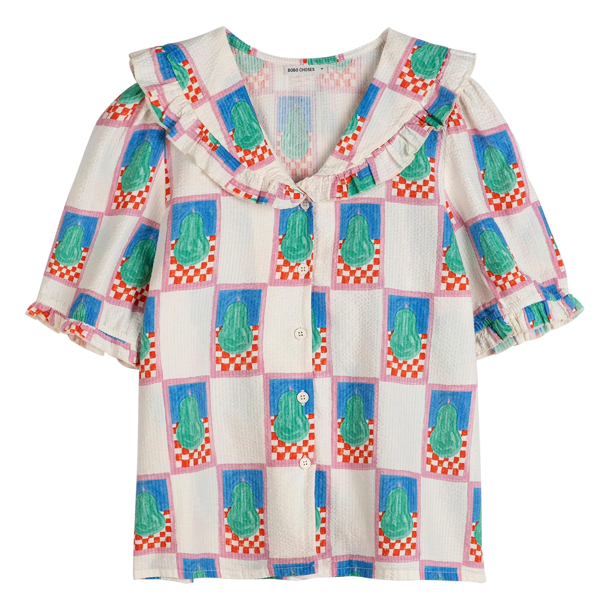 Bobo Choses Cream Pear Cotton Shirt