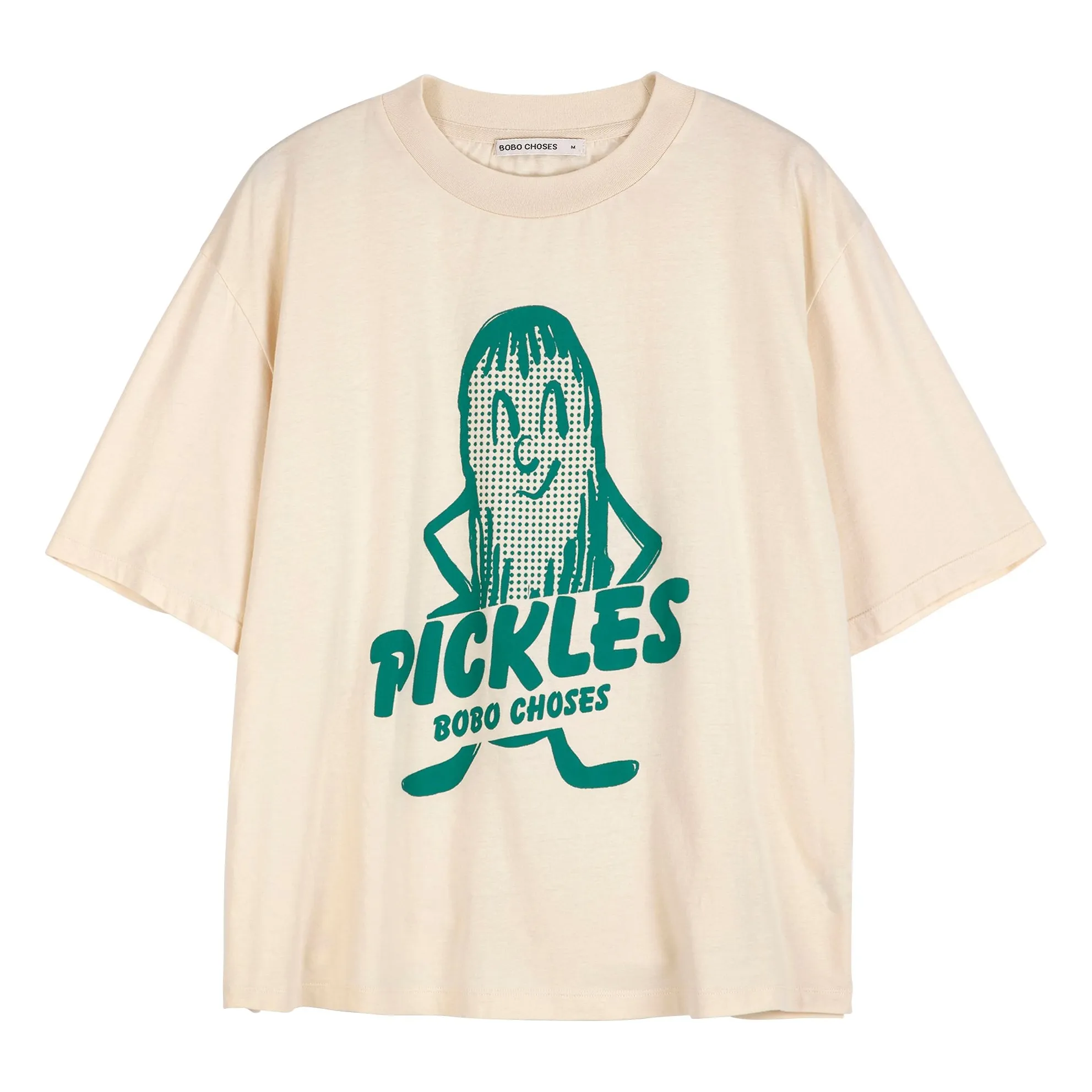 Bobo Choses Cream Mr Pickles Organic Cotton T-Shirt