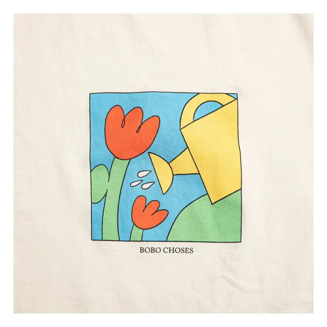 T-shirt Gardening Time Coton Bio | Ecru