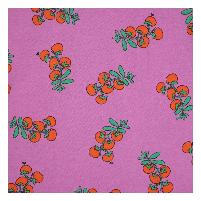 Tomatoes Print T-shirt Organic cotton | Purple