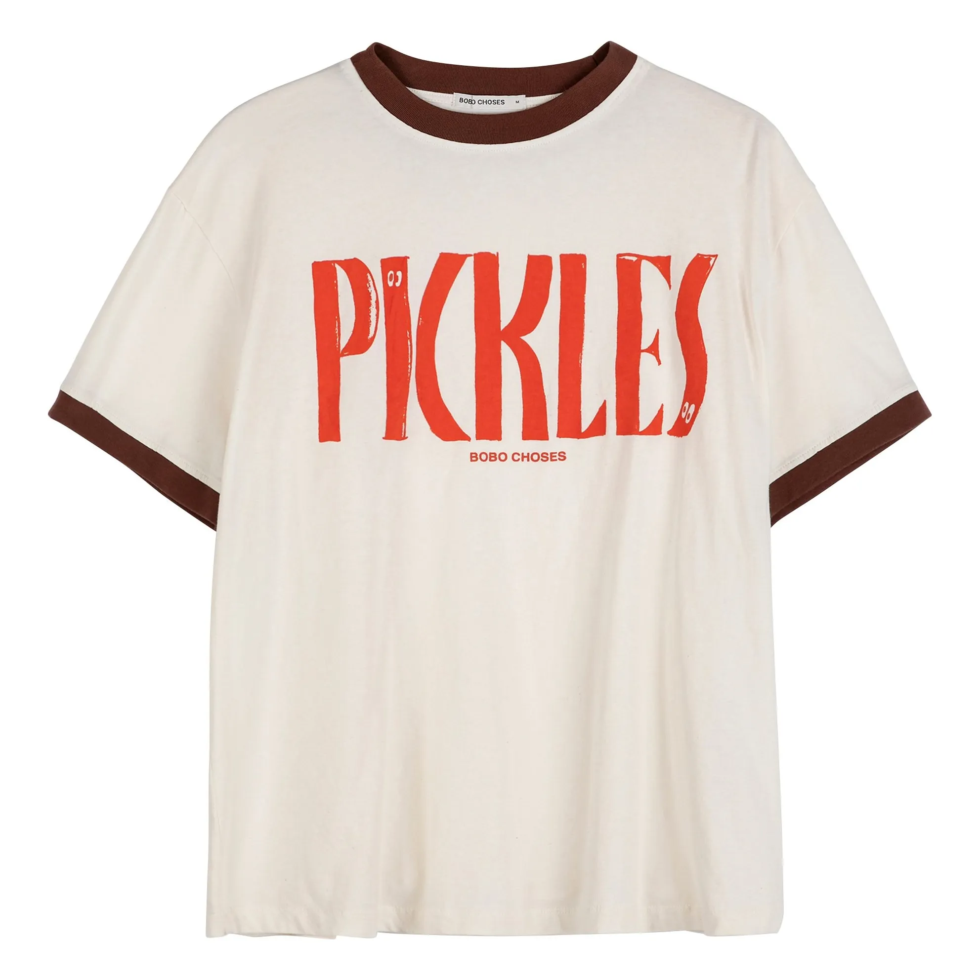 Bobo Choses Cream Colour Block Organic Cotton T-Shirt