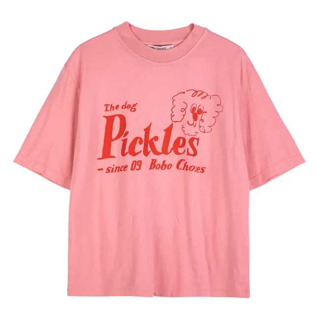 T-shirt The Dog Pickles Coton Bio | Rose