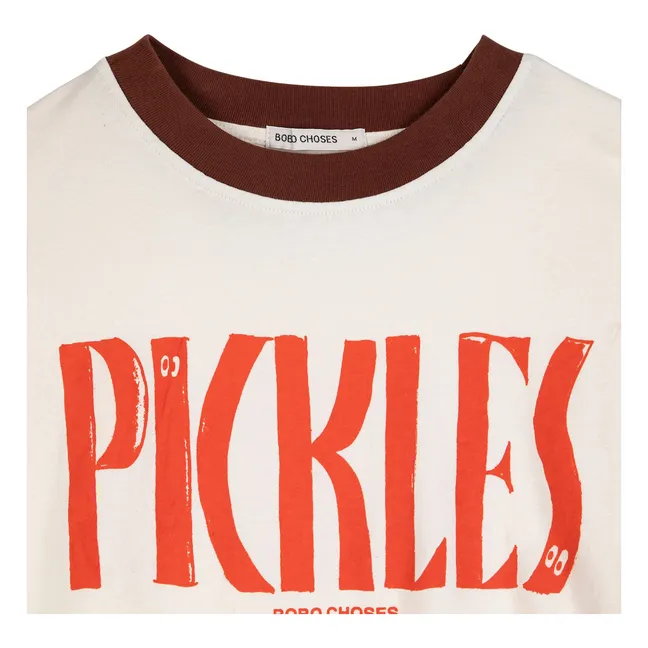 Colour Block Organic Cotton T-shirt | Cream