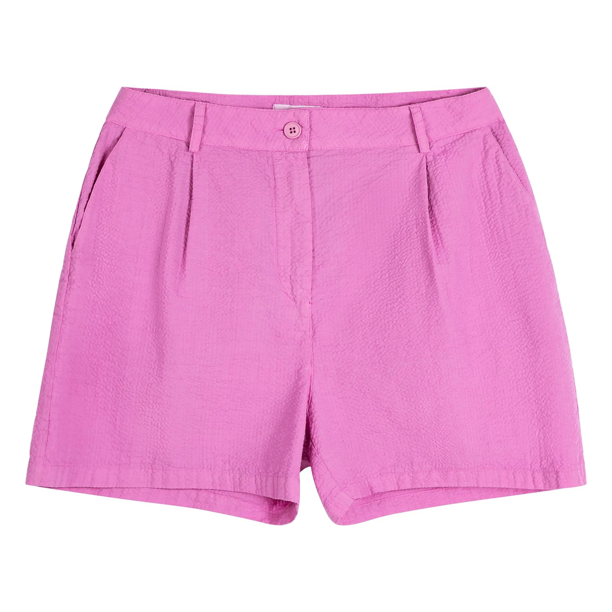 Short Plissé Seersuker Coton | Violet- Image produit n°0